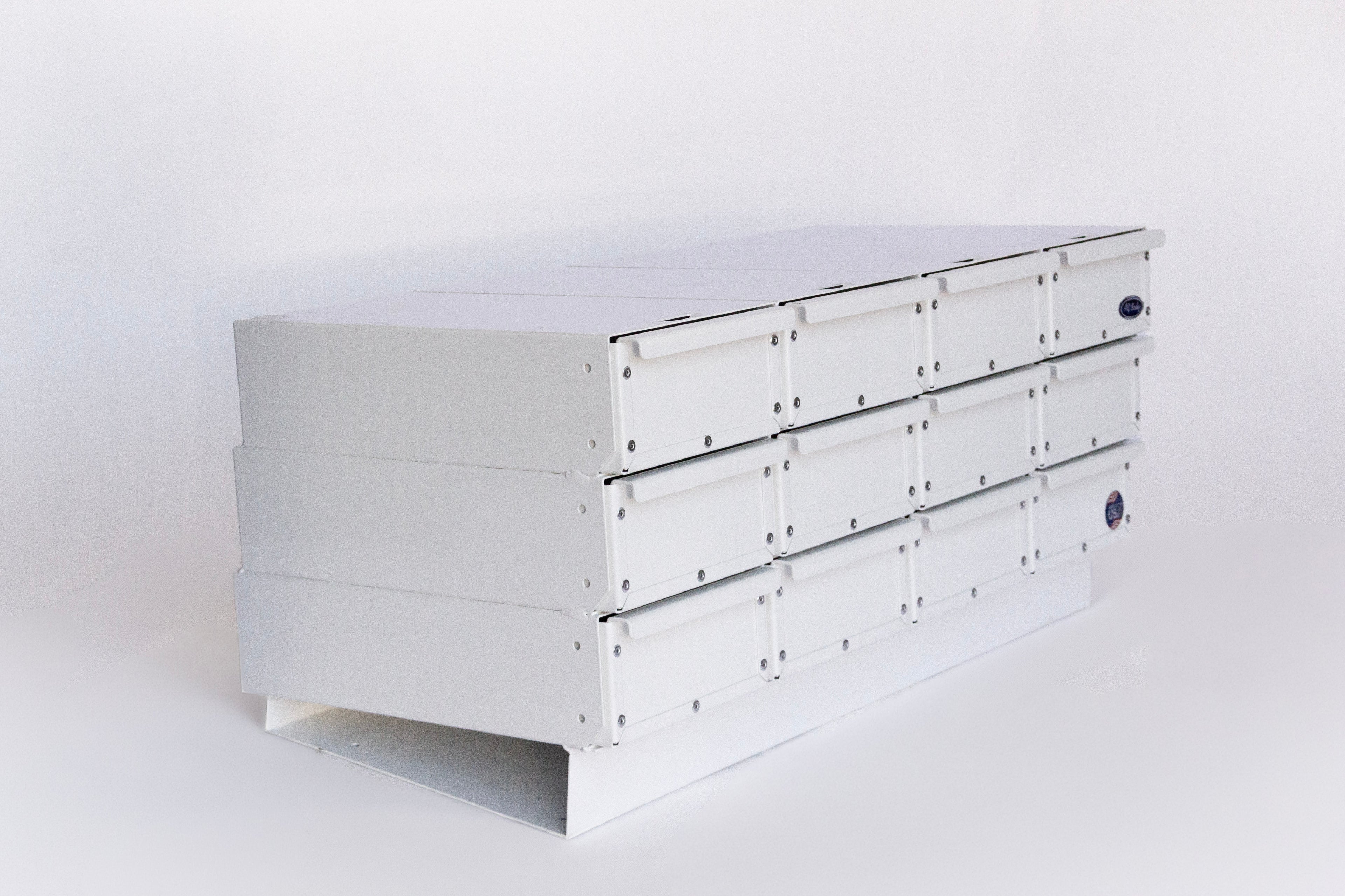 Dwg# 16486-B Truck Bolt Bin - White 4 W x 3 H ~ 32" W x 18" D x 15" H