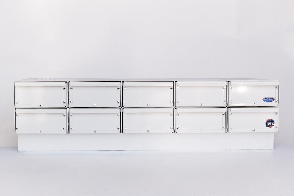 Part# 18105-B / Utility Truck Bolt Bin - White 5 W x 2 H ~ 40" W x 18" D x 11" H