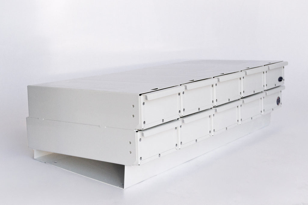Part# 18105-B / Utility Truck Bolt Bin - White 5 W x 2 H ~ 40" W x 18" D x 11" H