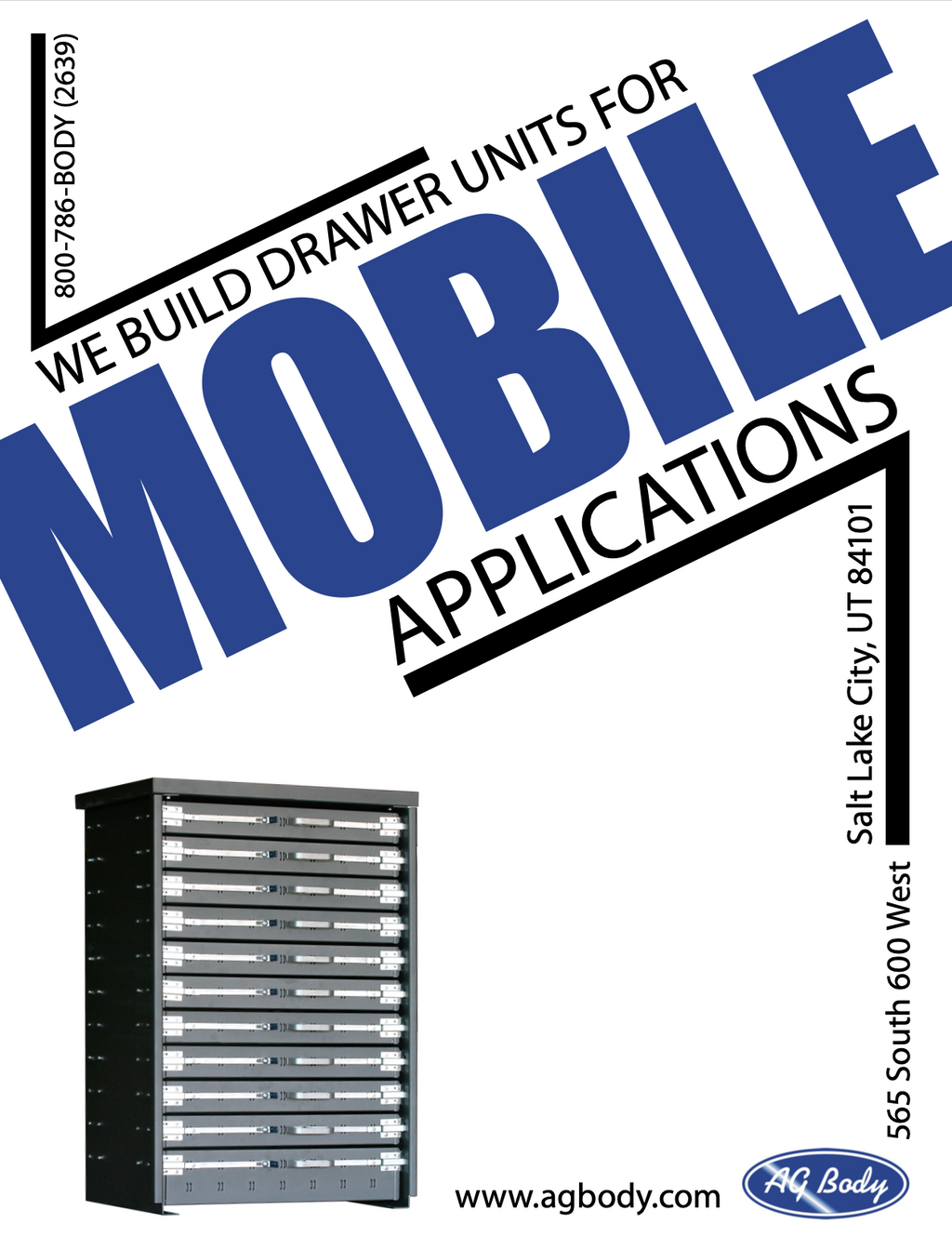 35” Truck Body Drawer Unit – 5 Drawer Steel Toolbox Insert (35” x 18” x 16”) | AG Body